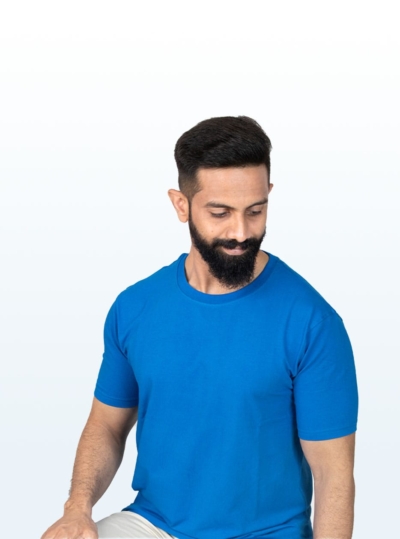 Crew Neck Blue T-shirt