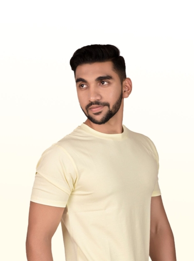 Crew Neck Etheral Yellow T-shirt