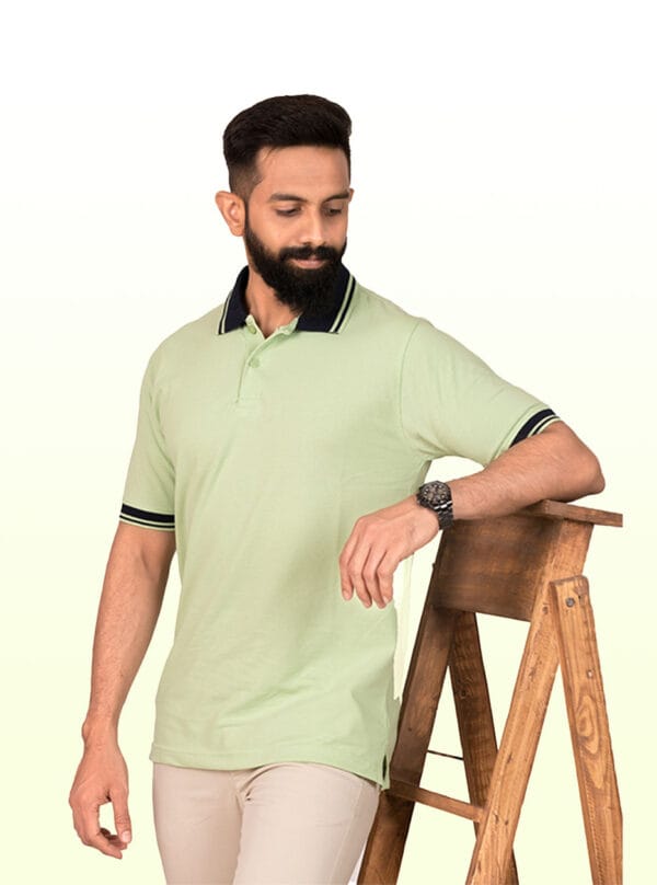 Polo Light Green Milange T-Shirt - Image 2