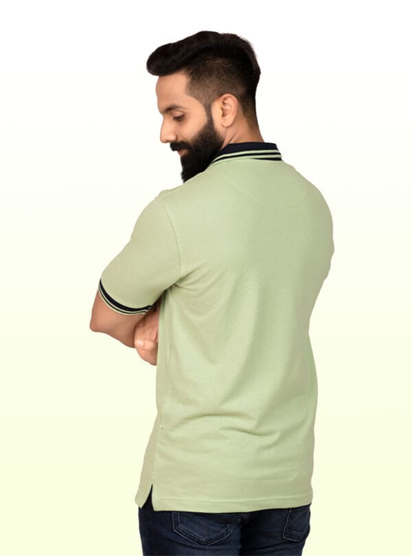 Polo Light Green Milange T-Shirt - Image 4