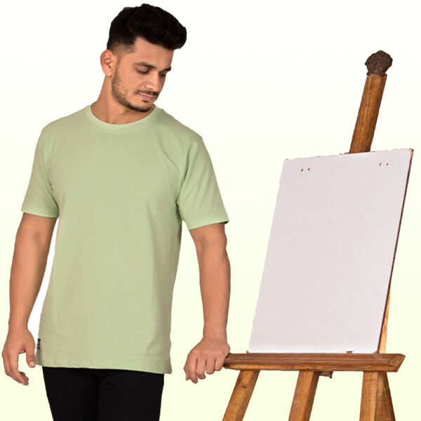 Crew Neck Light GreenMilange Graphic T-shirt