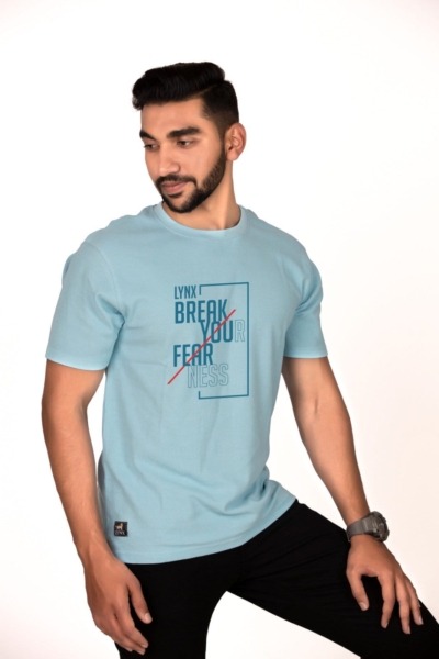 Crew Neck Plume Printed T-shirt