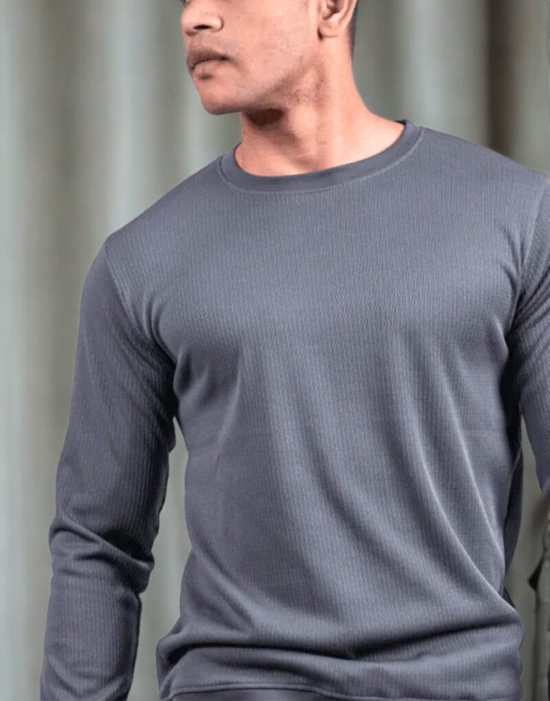 Rib Grey Full Sleeve - Image 4