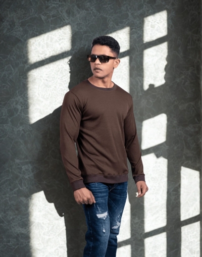 Rib Brown Full Sleeve