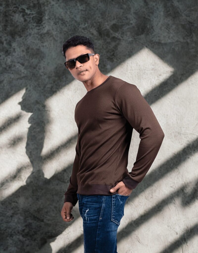 Rib Brown Full Sleeve - Image 3