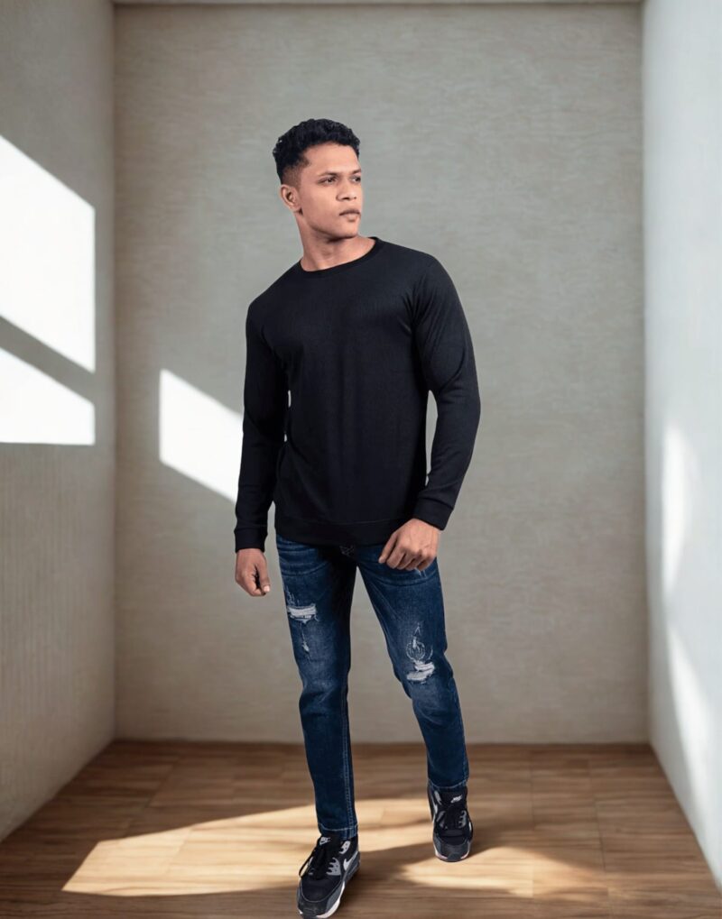 Rib Black Full Sleeve - Image 3