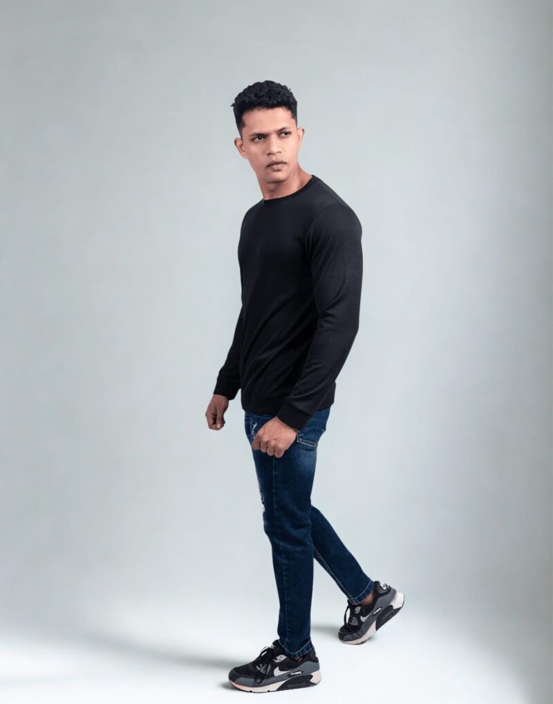 Rib Black Full Sleeve - Image 2