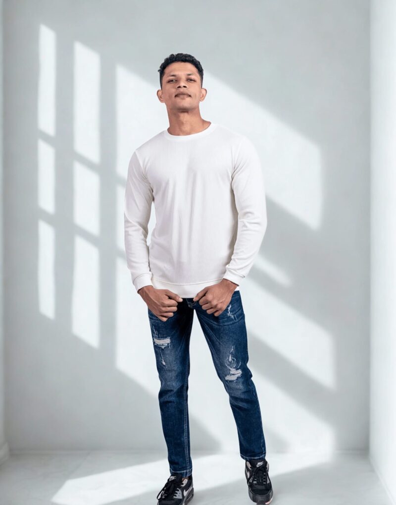 Rib White Full Sleeve - Image 5