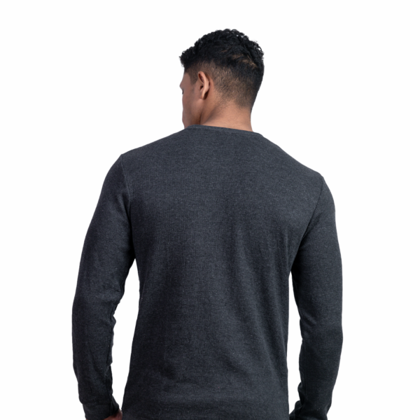 Waffle Full Sleeve Dark Grey Tshirt