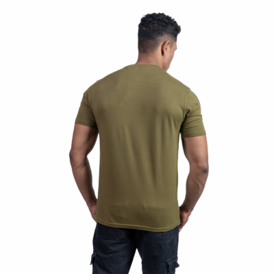 Crew Neck Olive Branch Printed T-shirt