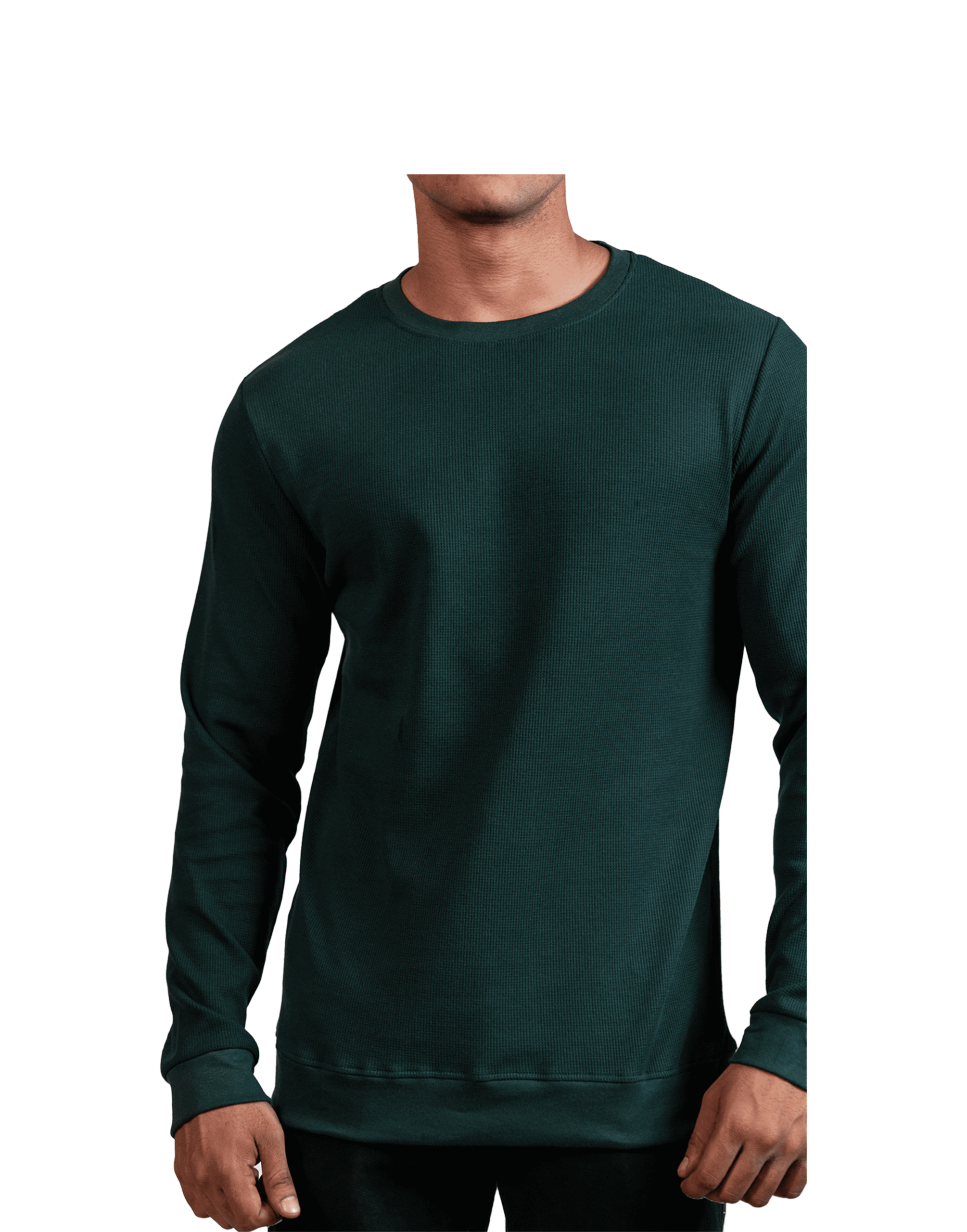 Waffle Full Sleeve Green Tshirt - Image 6