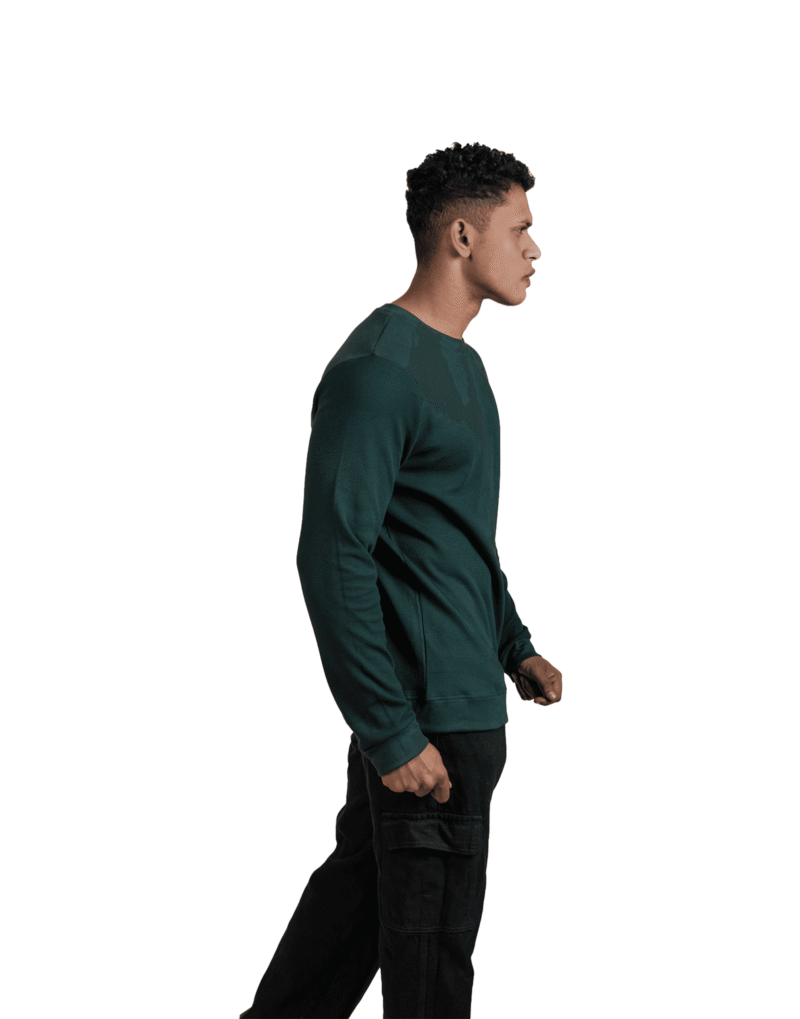 Waffle Full Sleeve Green Tshirt - Image 3