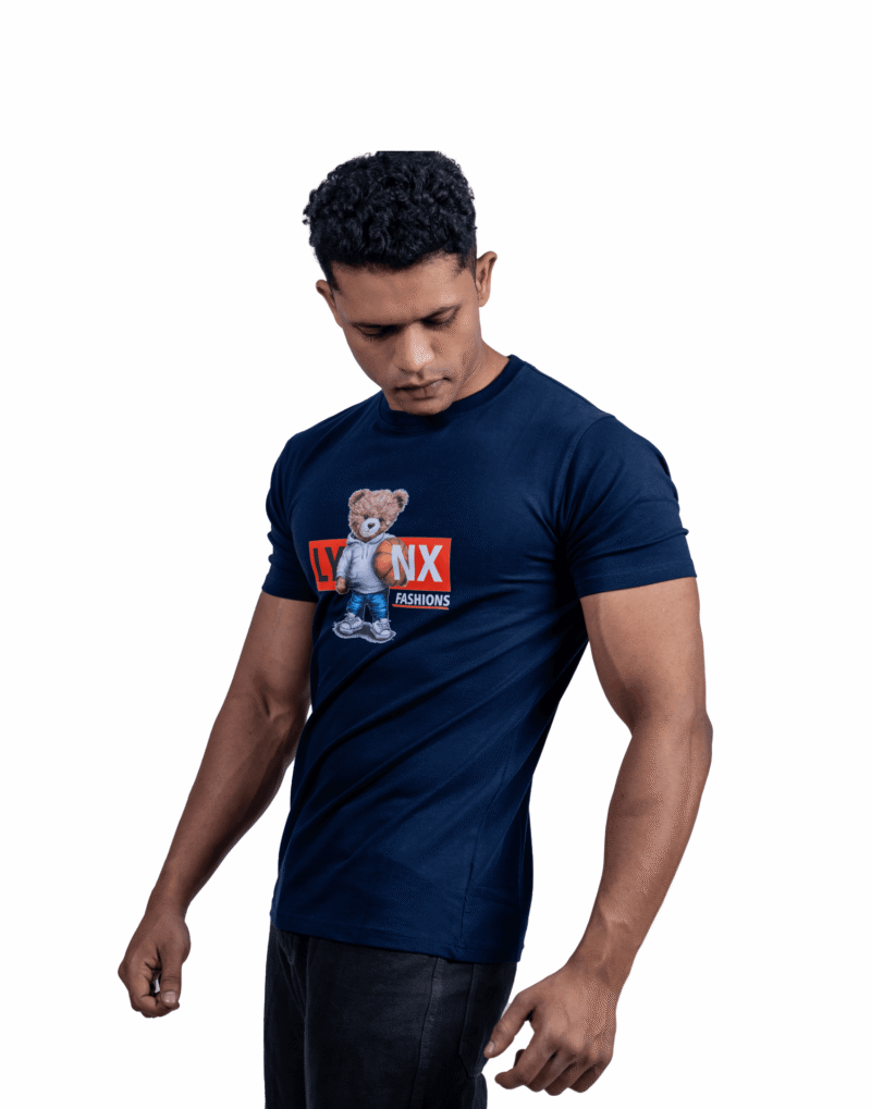 Crew Neck Navy Blazer Printed T-shirt - Image 2