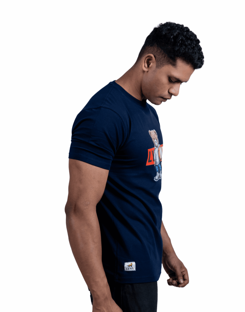 Crew Neck Navy Blazer Printed T-shirt - Image 3