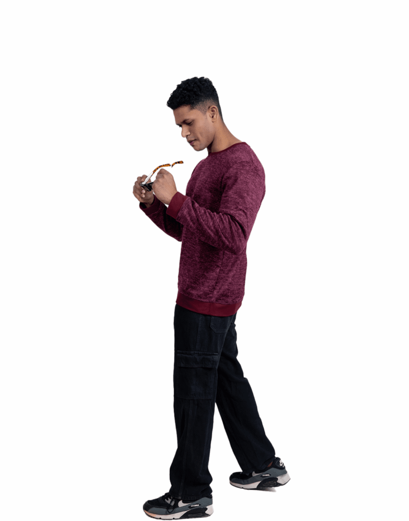 Full Sleeve Maroon Melange - Image 3