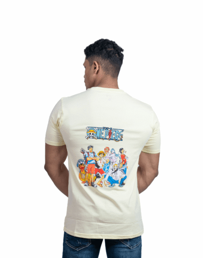 Crew Neck Ethereal Yellow Printed T-shirt