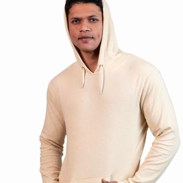 Solid Cream Hoodie