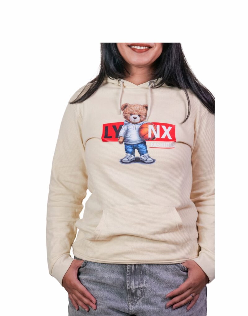 Printed Cream Hoodie - Image 2