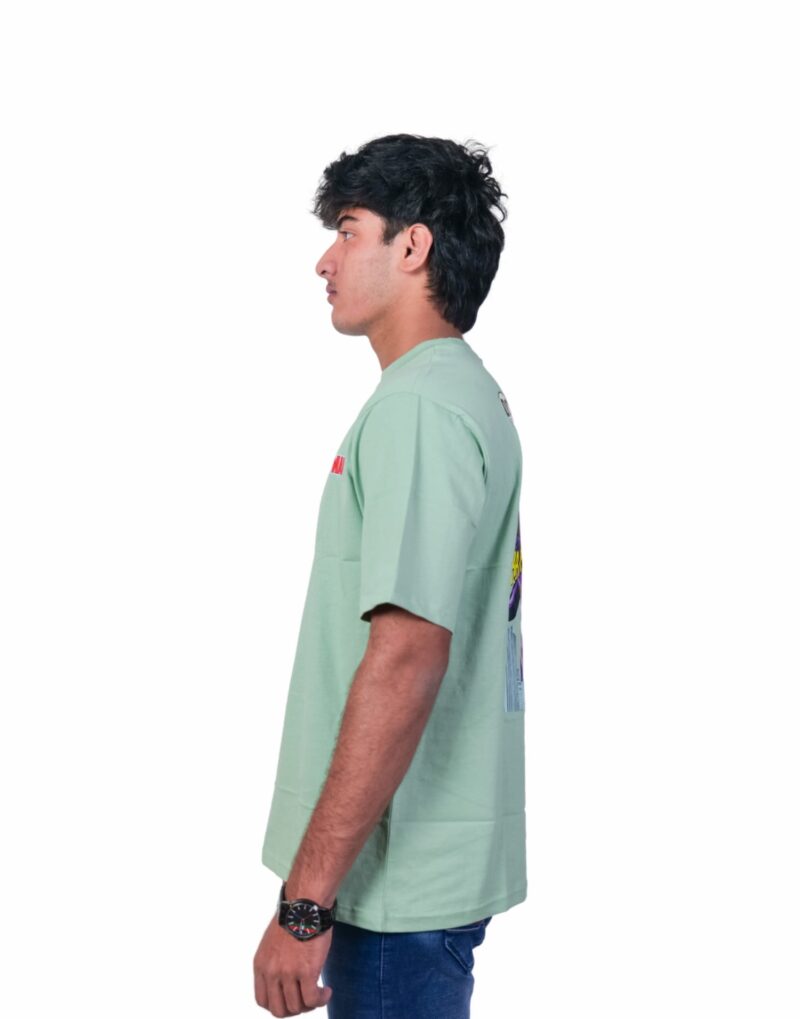 Oversized Light Green Batman T-shirt - Image 4