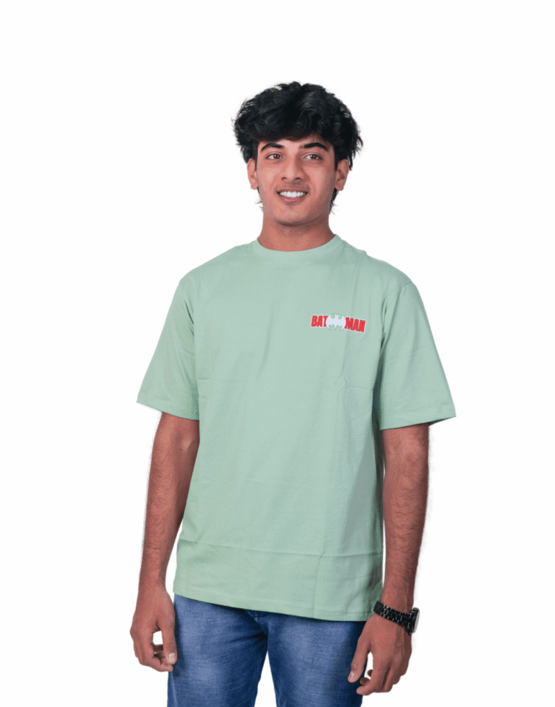 Oversized Light Green Batman T-shirt - Image 2