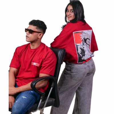 Oversized Red Naruto T-shirt