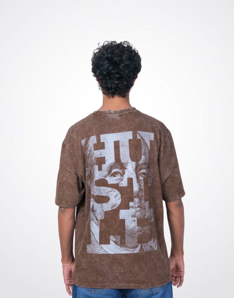 Rocky Wash Hustle dark brown men’s t-shirt – Lynx Fashion