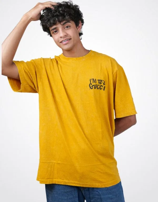 Rocky Wash Gucci Yellow T-Shirt - Image 3