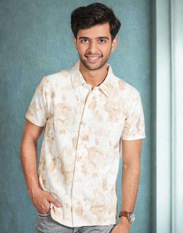 Texture Ecru Shirt - Image 2