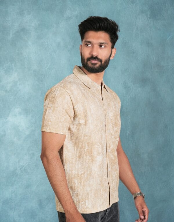 Texture Light Brown Shirt - Image 3