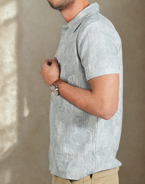 Texture Grey Shirt - Image 3