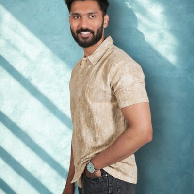 Texture Light Brown Shirt