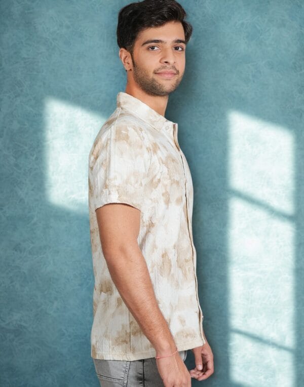 Texture Ecru Shirt - Image 3