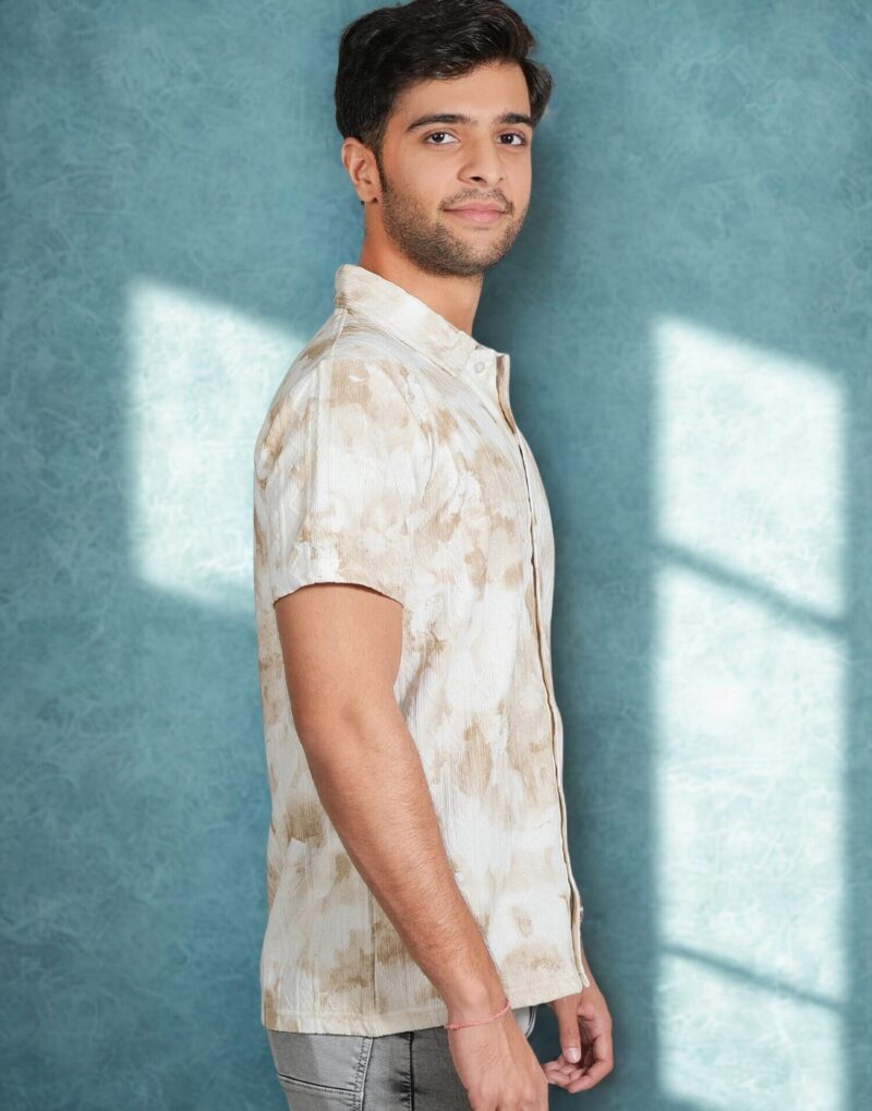 Texture Ecru Shirt - Image 3
