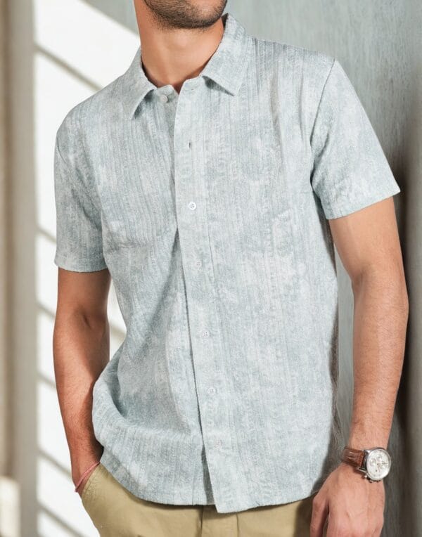 Texture Grey Shirt - Image 2