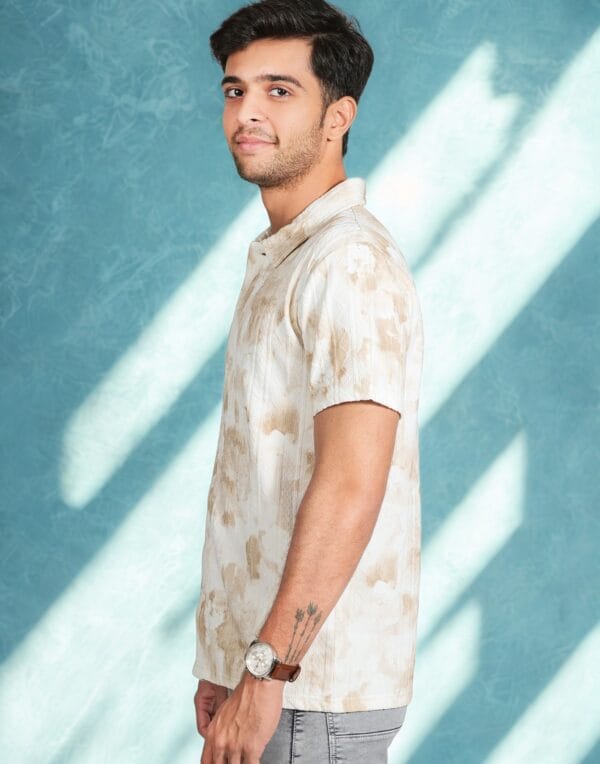 Texture Ecru Shirt - Image 4
