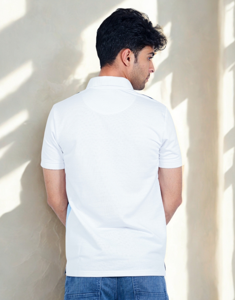 Zipper Stripe Polo Tee