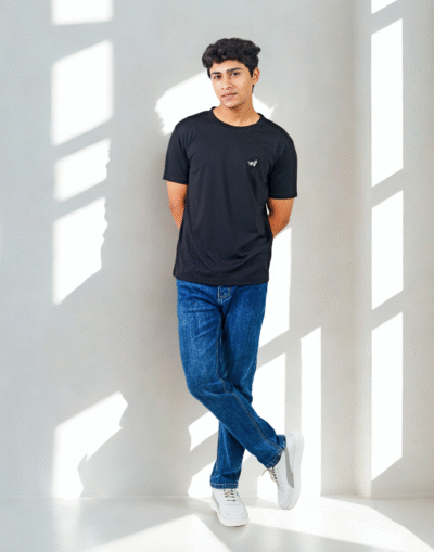 Black Tencil Round Neck