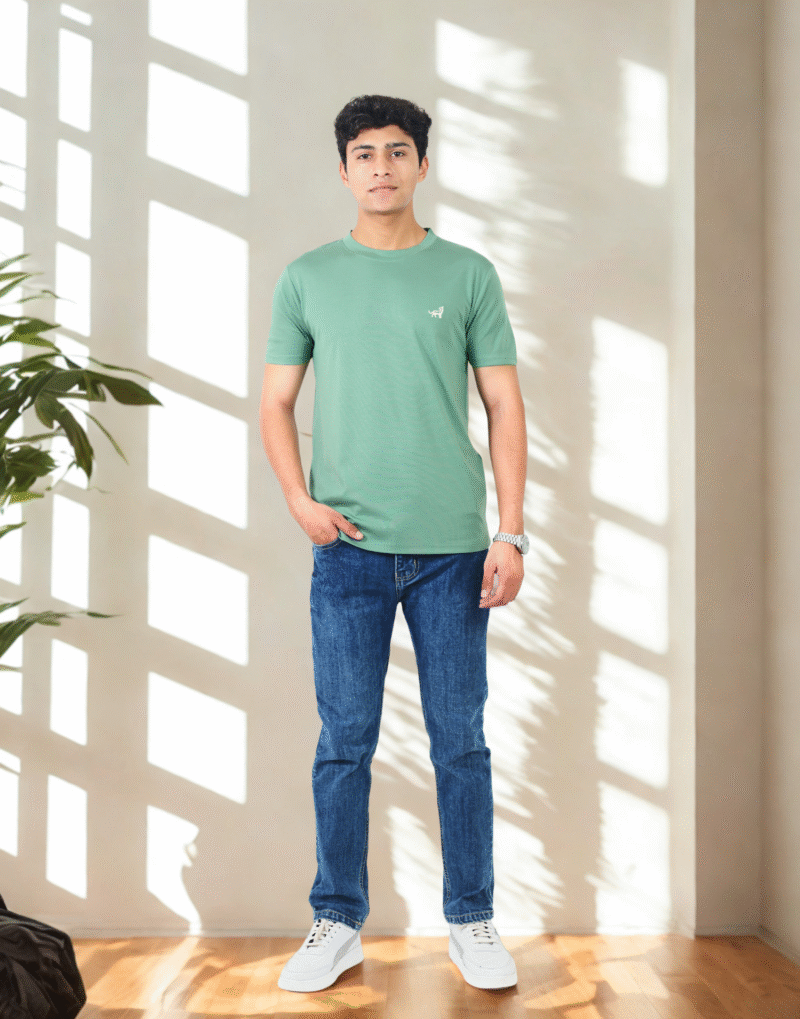 Jade Green Tencil Round Neck