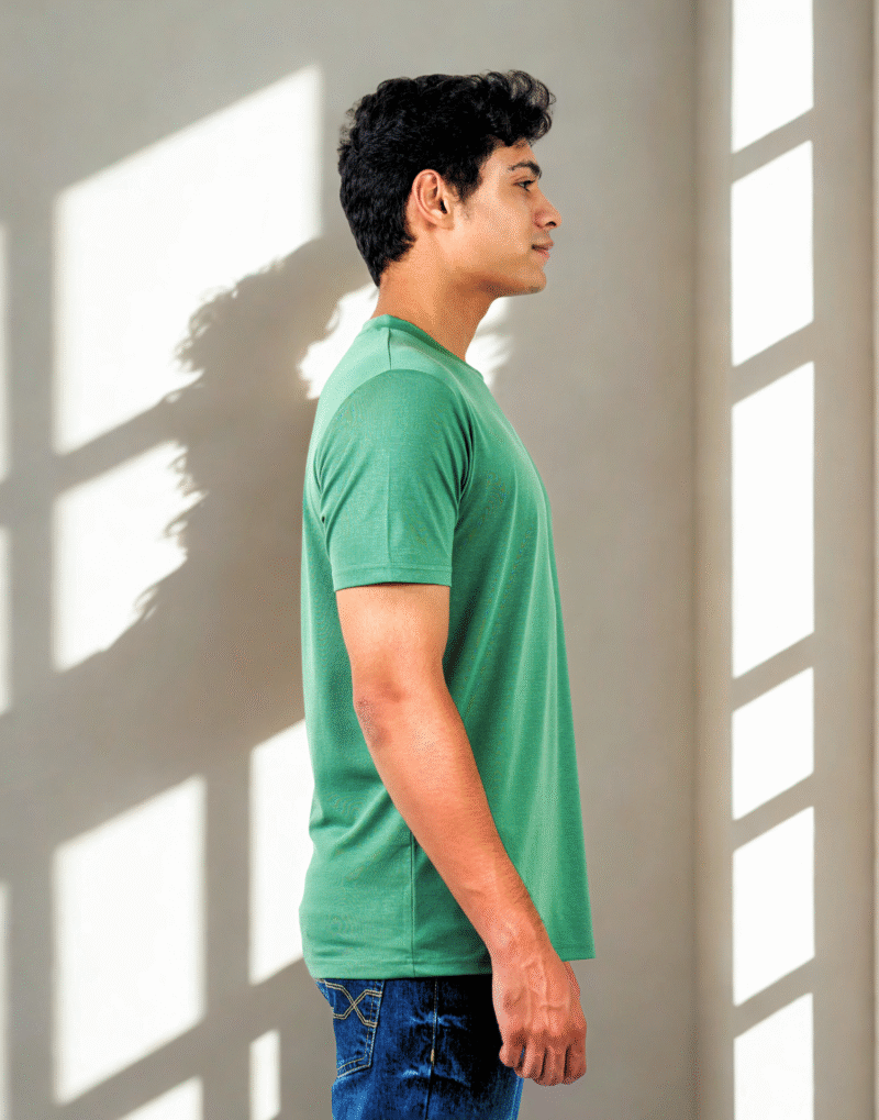 Jade Green Tencil Round Neck