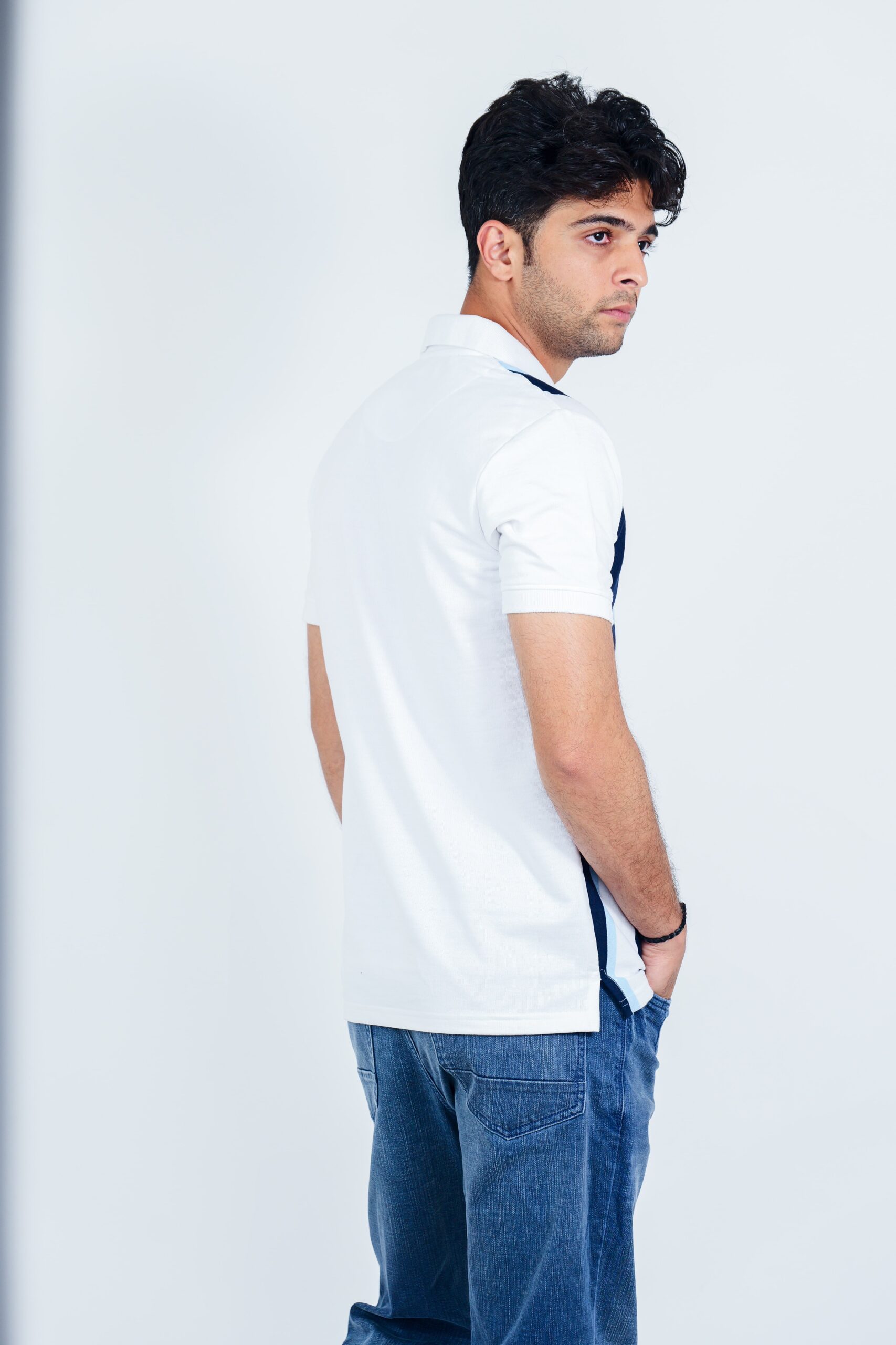 Zipper Stripe Polo Tee - Image 5