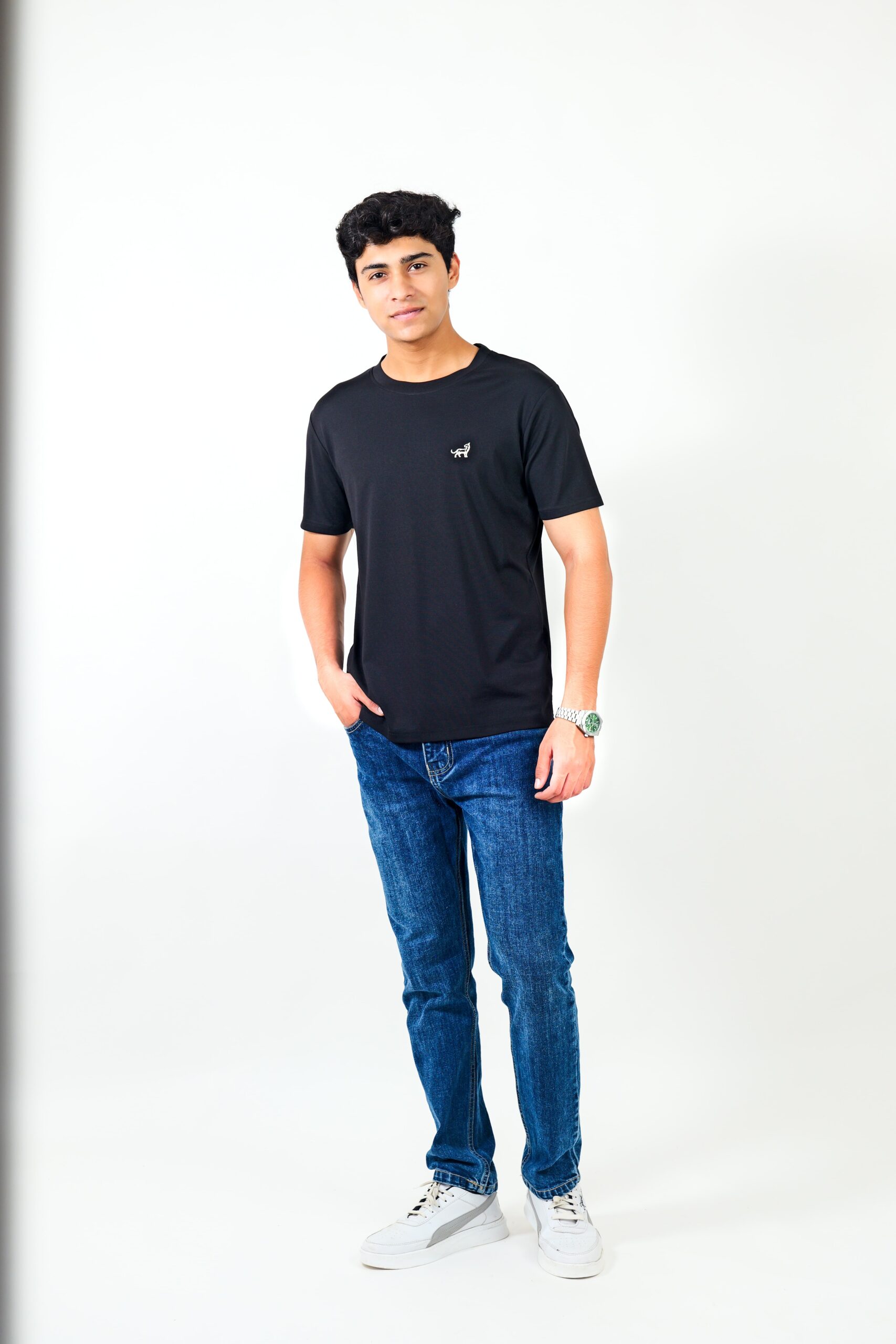 Men’s Black Round Neck T-Shirt