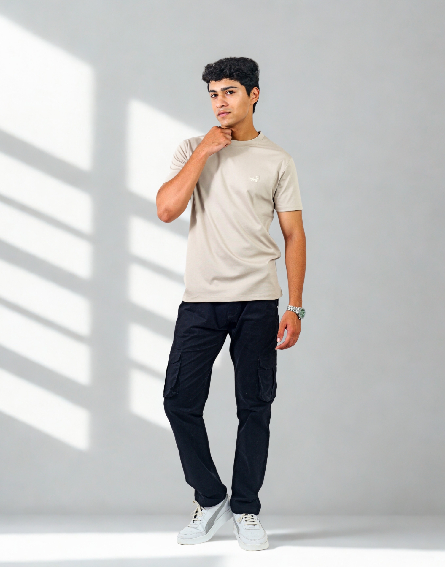 Light Grey Tencil Round Neck