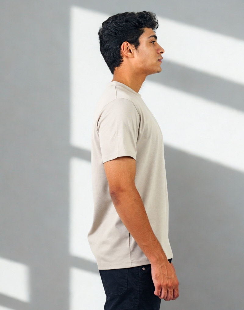 Light Grey Tencil Round Neck