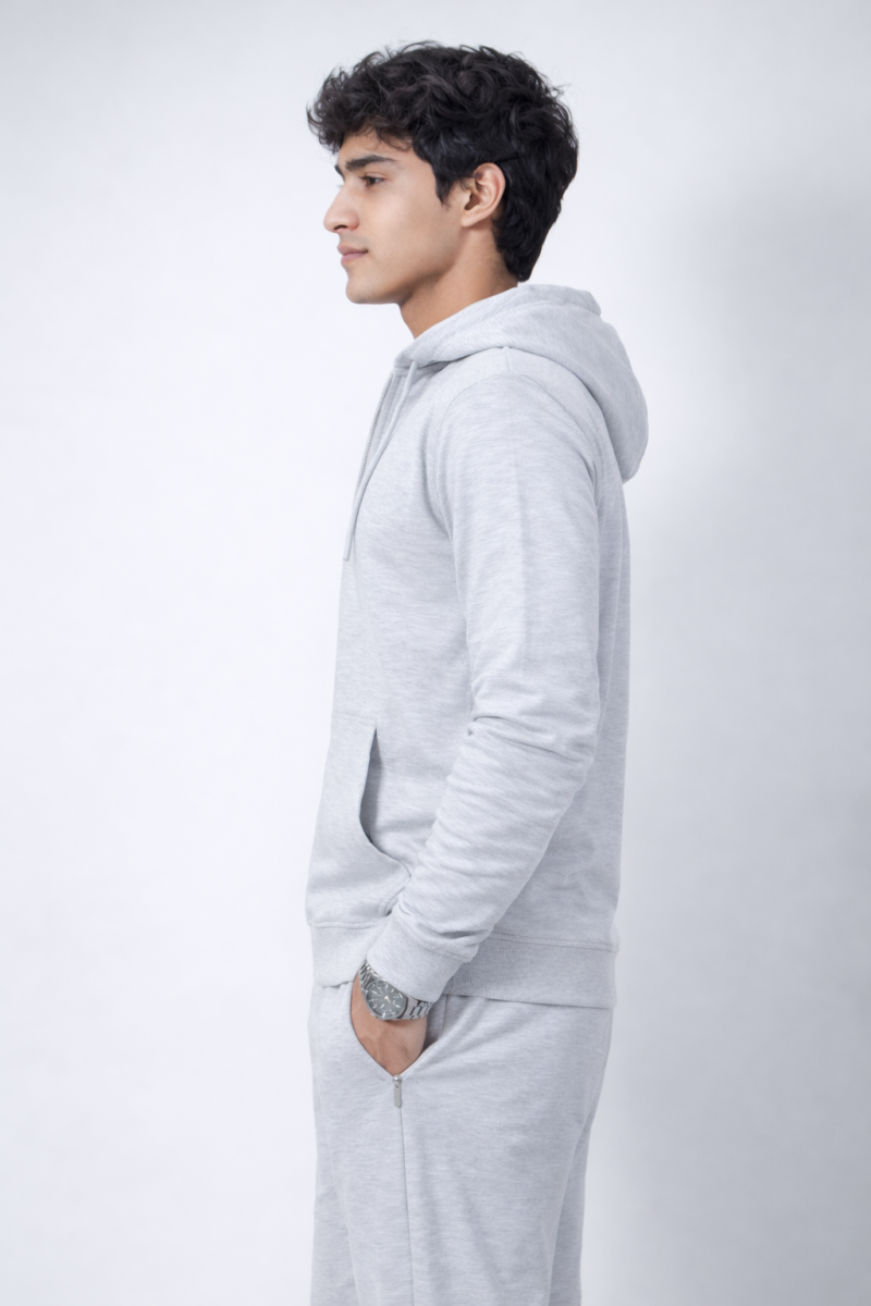 Zipper Hoodies Light Grey