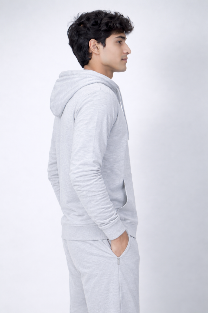Zipper Hoodies Light Grey