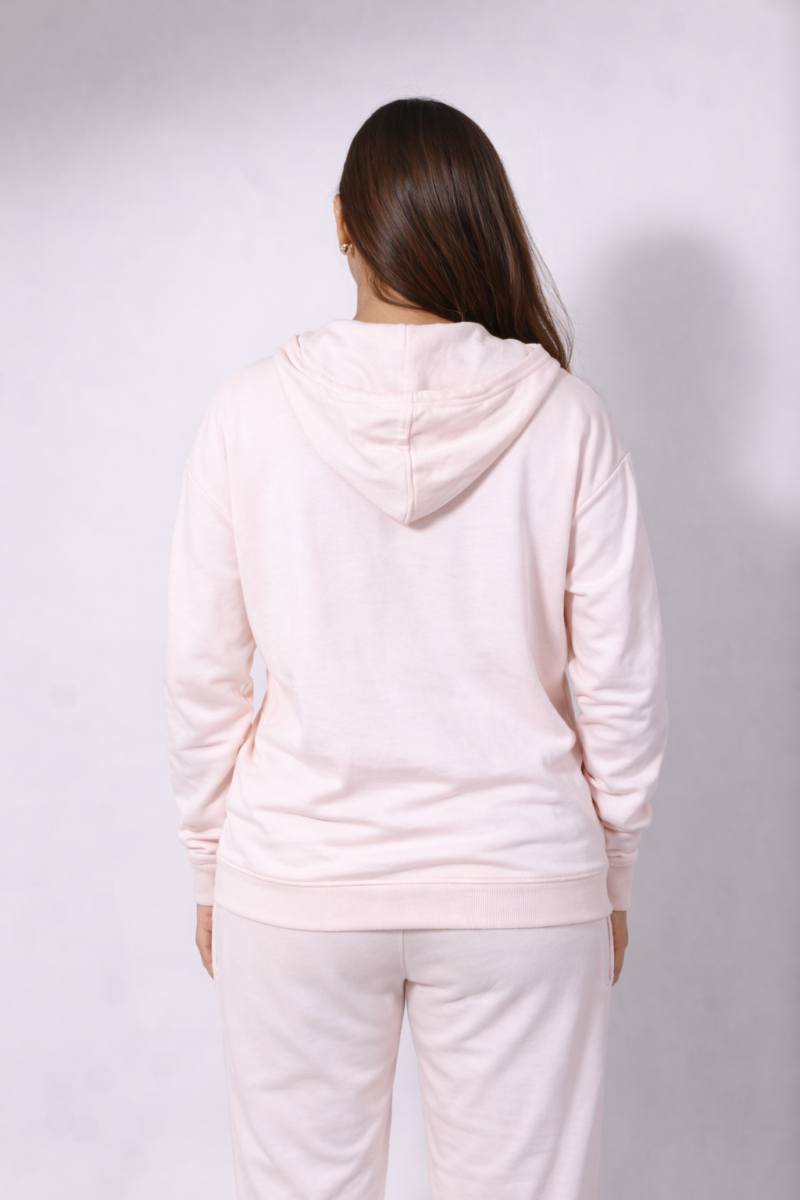Zippper Hoodies Light Pink