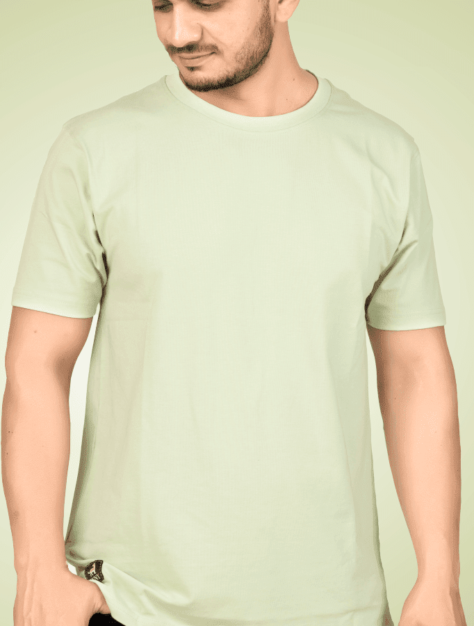 Crew Neck Light GreenMilange T-shirt