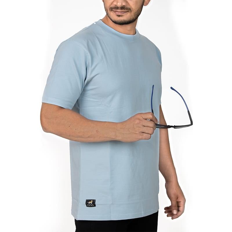 Crew Neck Sky Blue T-shirt - Image 3