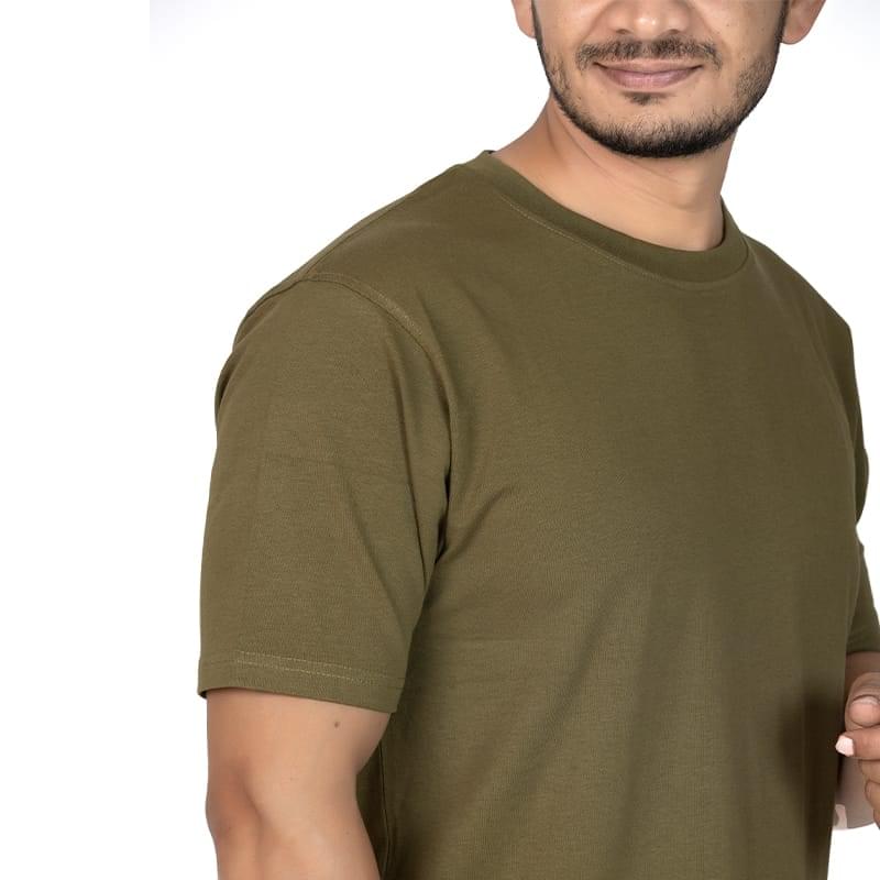 Crew Neck Olive Branch T-shirt - Image 3