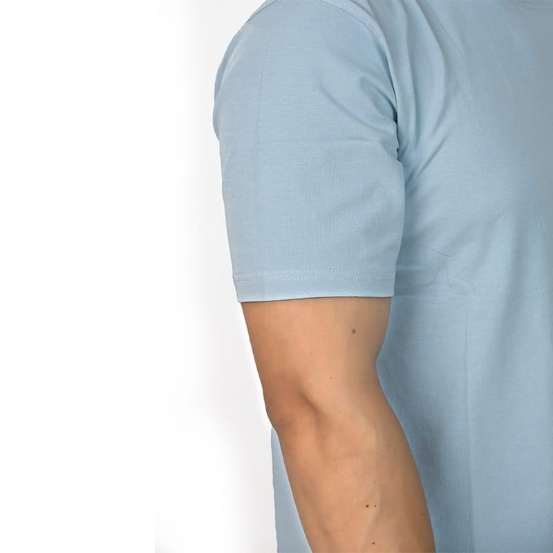 Crew Neck Sky Blue T-shirt - Image 4